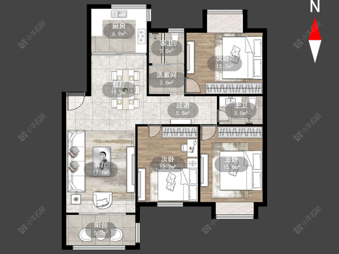 常州青洋花苑在售二手房源户型图_小牛看房