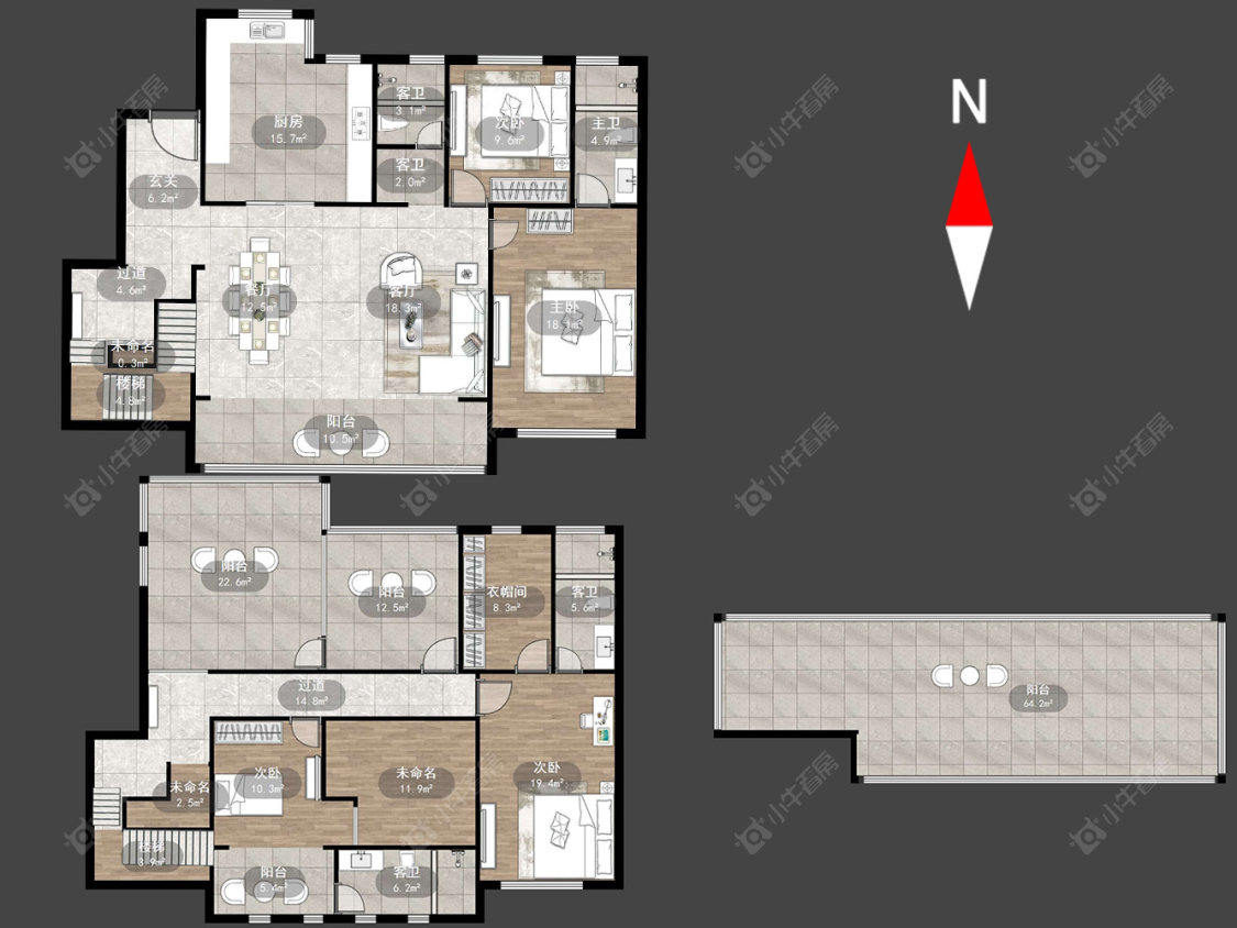 常州美的翰林府在售二手房源户型图_小牛看房
