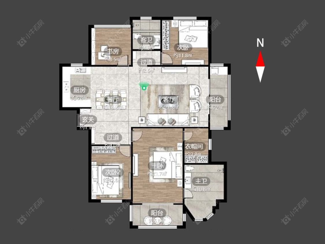 常州银河湾第一城二期在售二手房源户型图_小牛看房