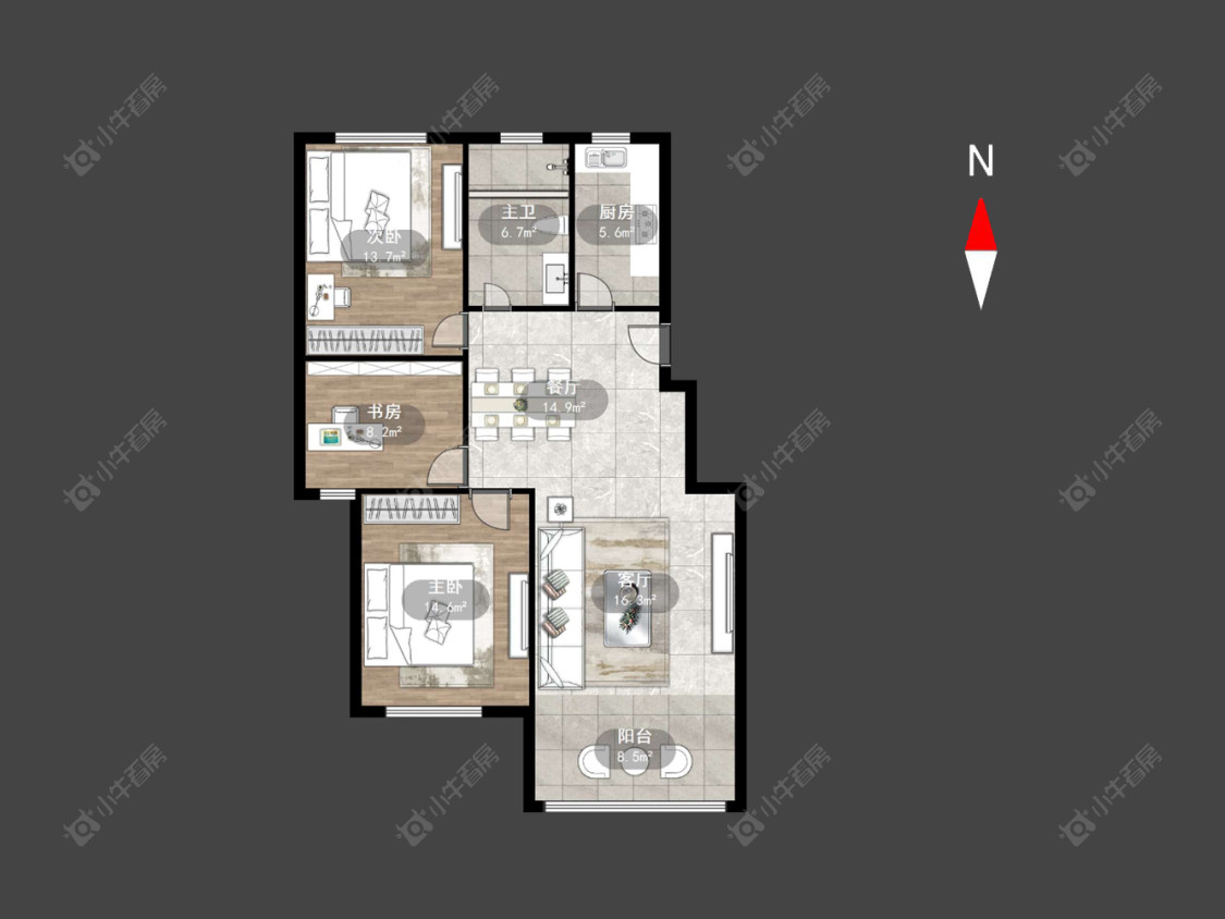常州太阳花园在售二手房源户型图_小牛看房