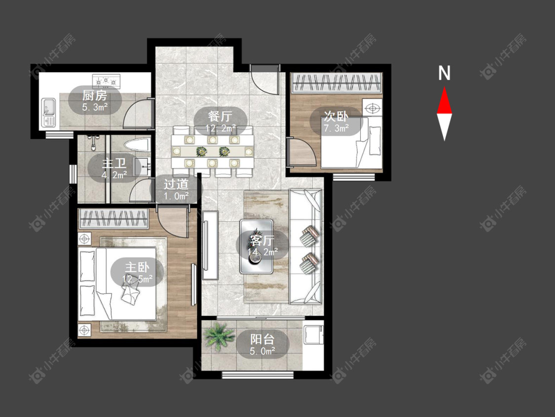 常州新城御景湾在售二手房源户型图_小牛看房