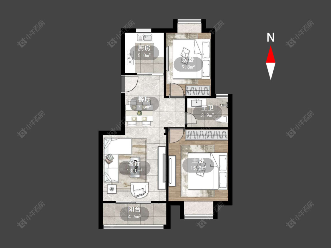 常州新城东苑四区在售二手房源户型图_小牛看房