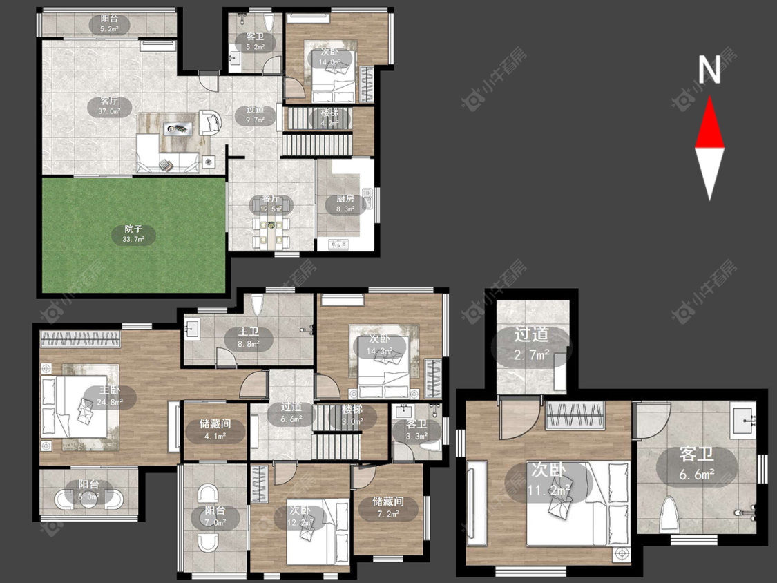 常州莱蒙城别墅区在售二手房源户型图_小牛看房