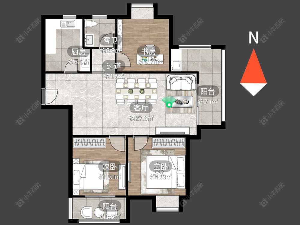 御水华庭一期房源户型图 常州御水华庭一期在售二手房源户型图_小牛看房