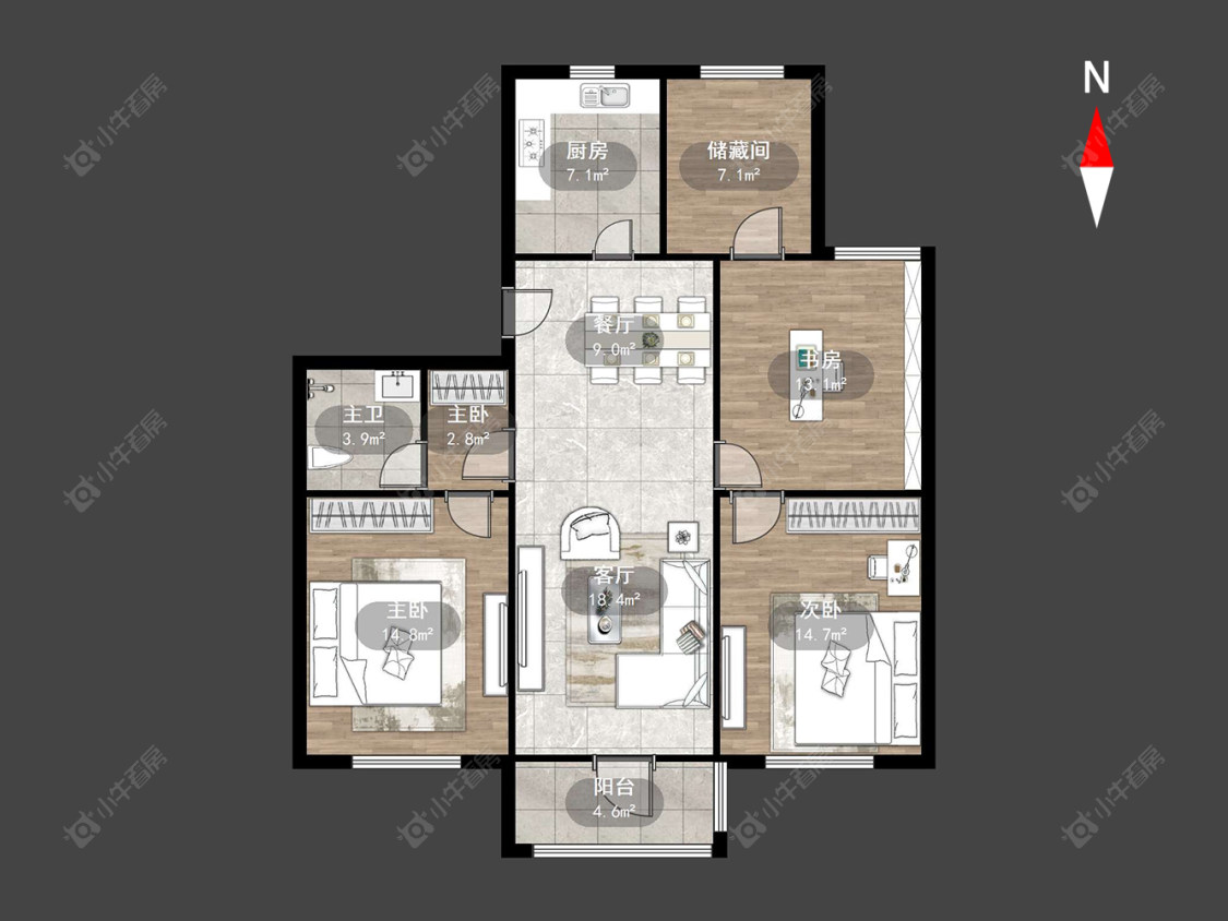 紫阳花园房源户型图 常州紫阳花园在售二手房源户型图_小牛看房