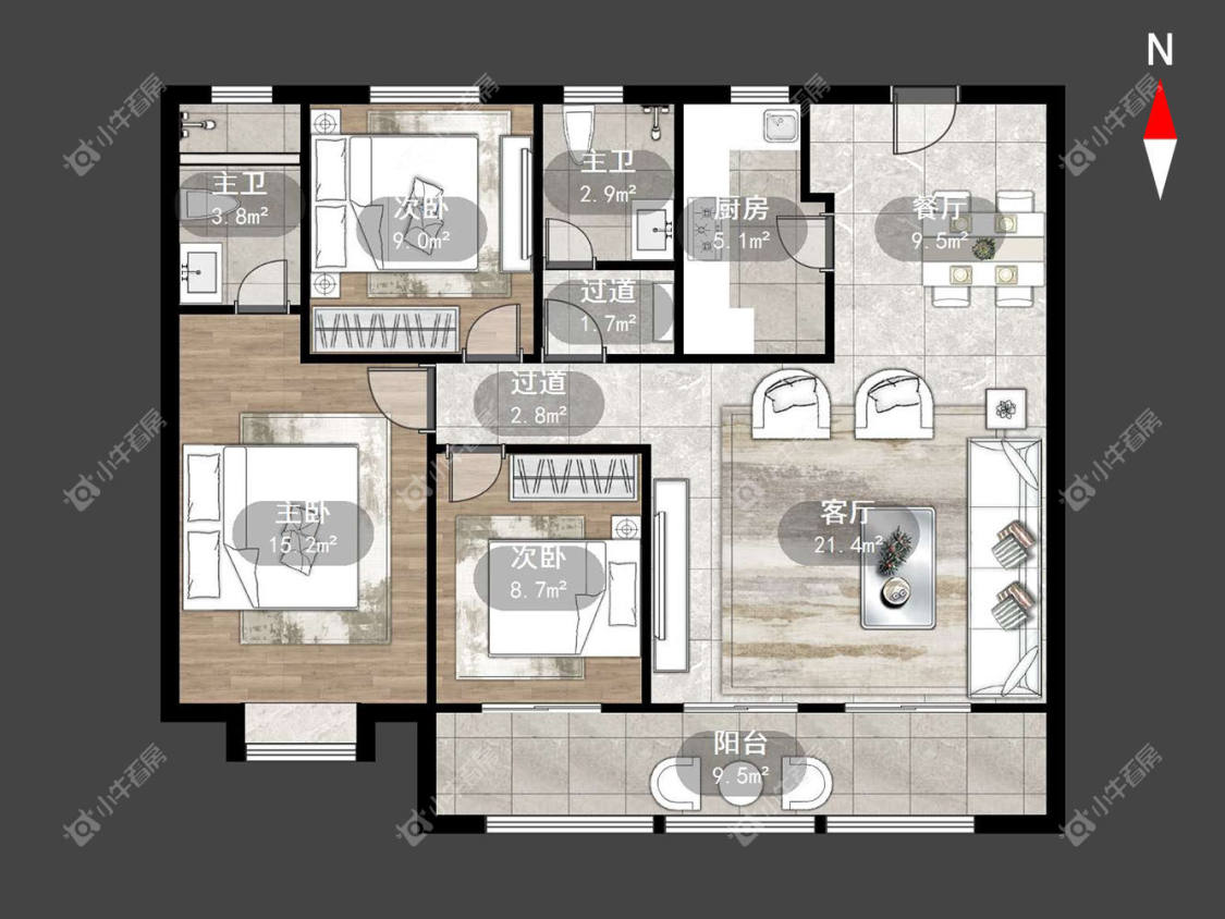 常州融信澜悦在租房源户型图_小牛看房