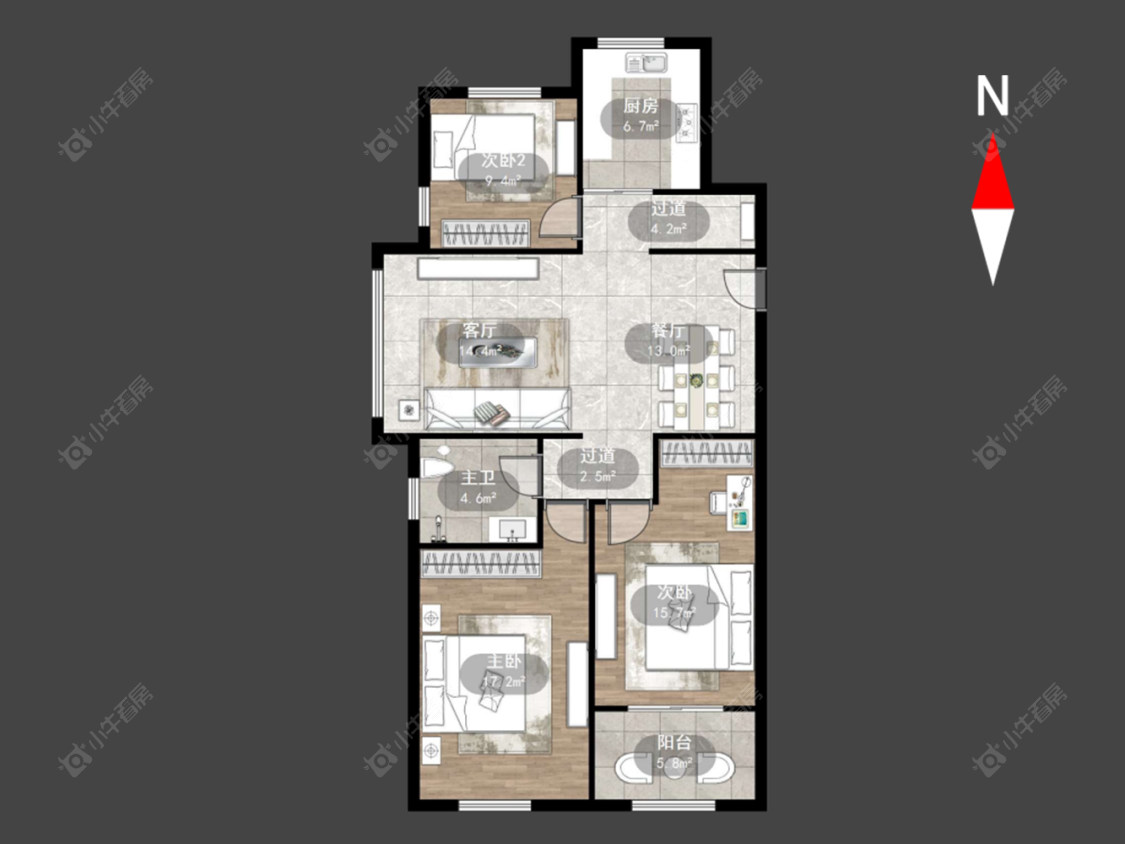 聚怡花园北区房源户型图 常州聚怡花园北区在售二手房源户型图_小牛看房
