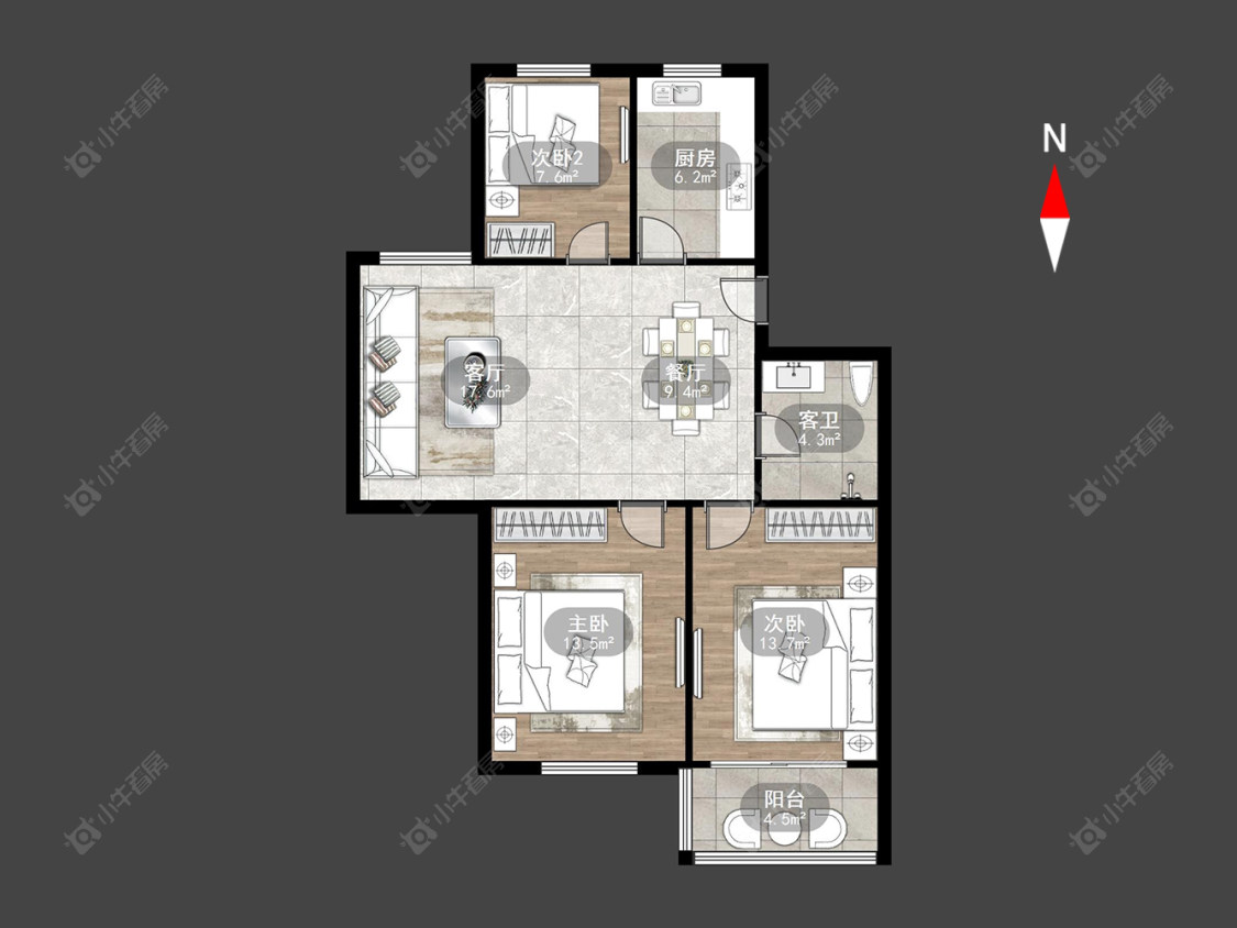 常州锦绣花园在售二手房源户型图_小牛看房