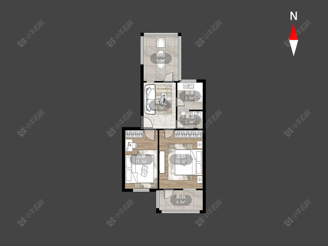 常州北环新村在售二手房源户型图_小牛看房