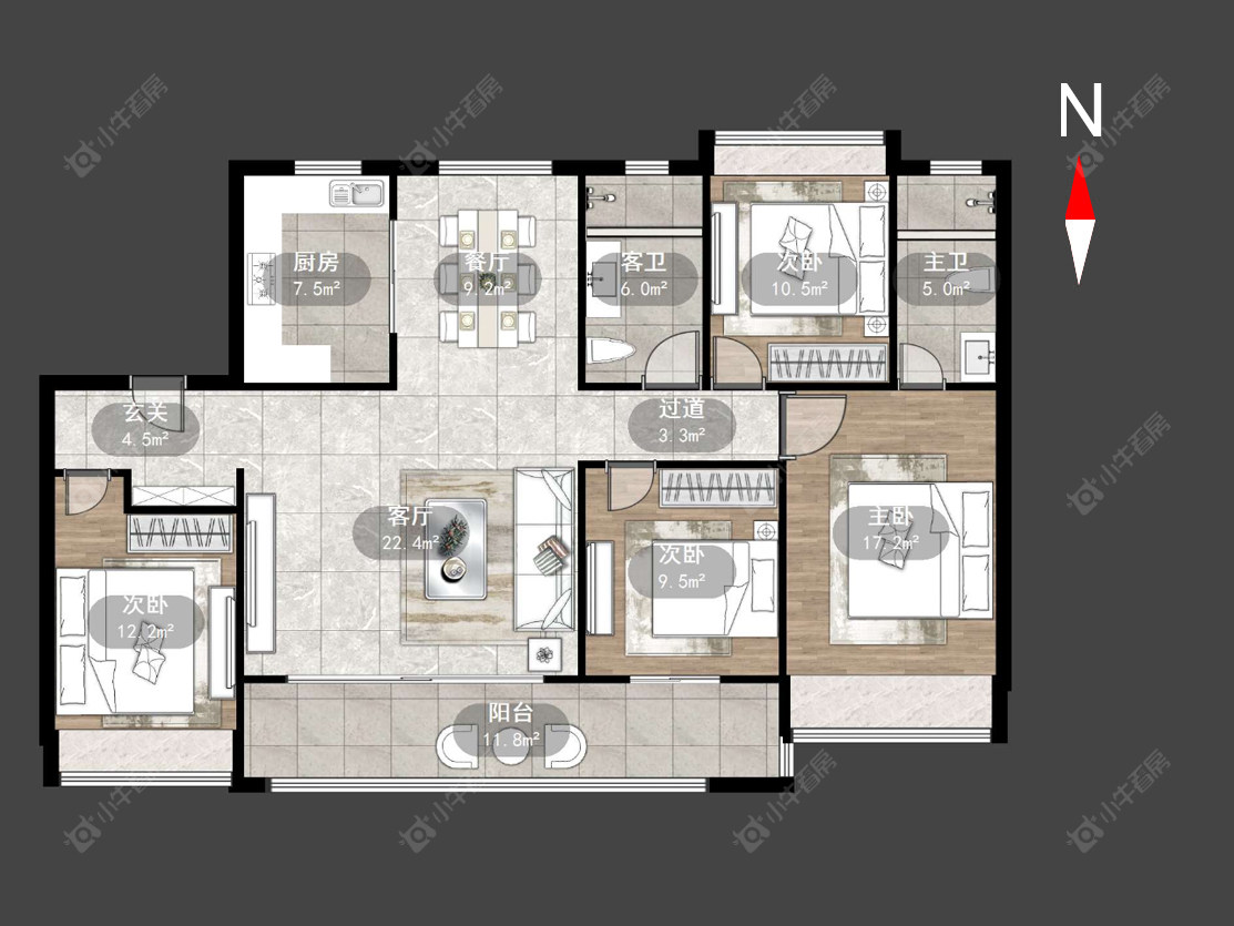 常州保利龙湖景玥府在售二手房源户型图_小牛看房