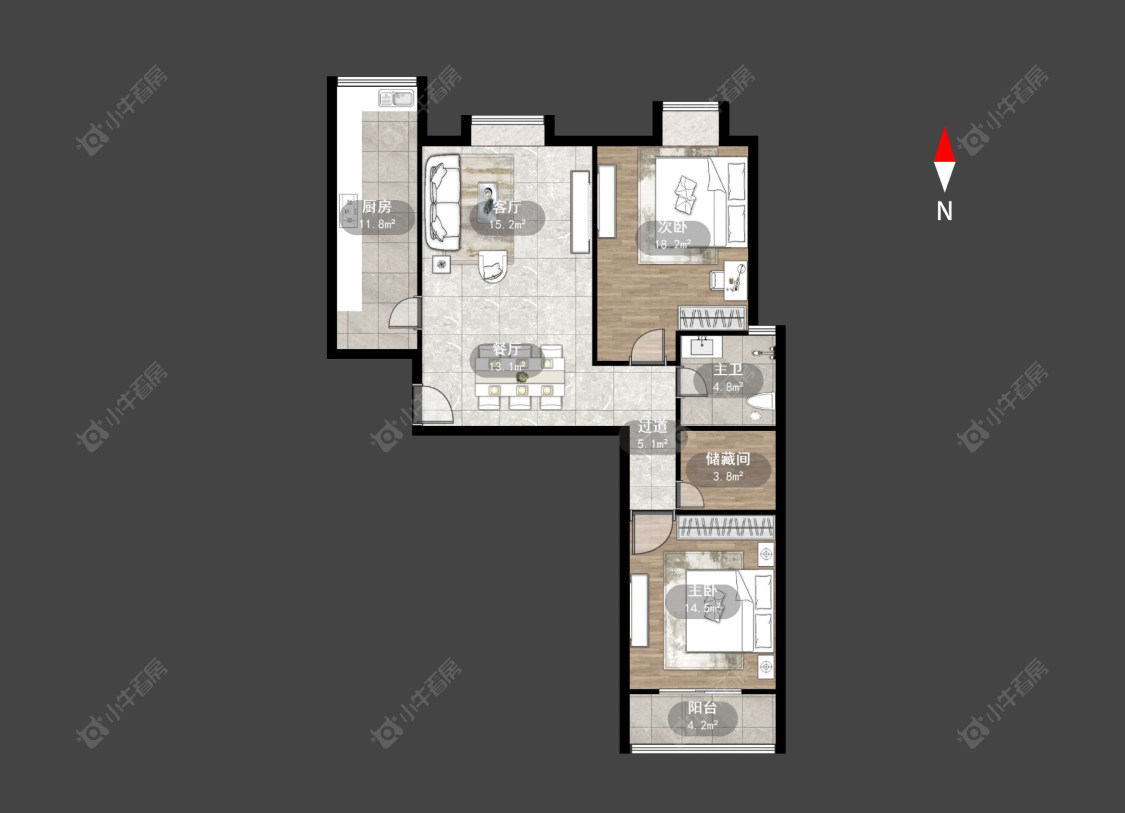 常州月馨苑在售二手房源户型图_小牛看房