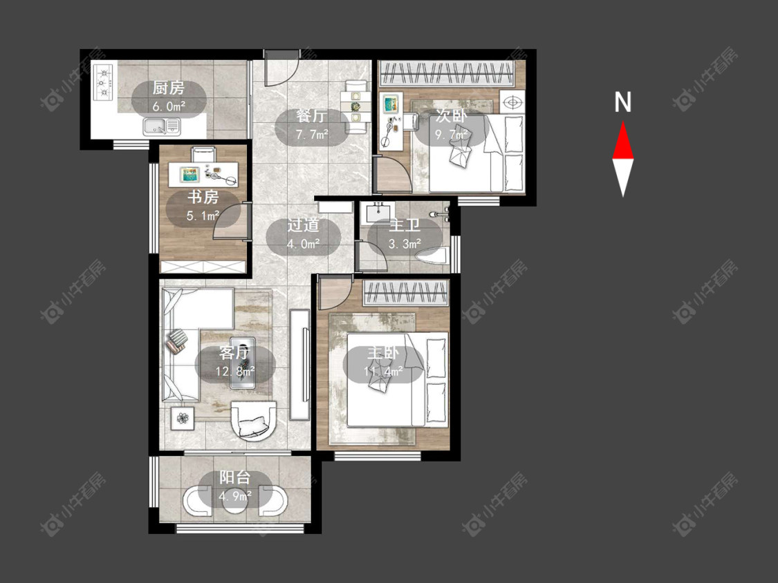 常州银河湾第一城一期在售二手房源户型图_小牛看房