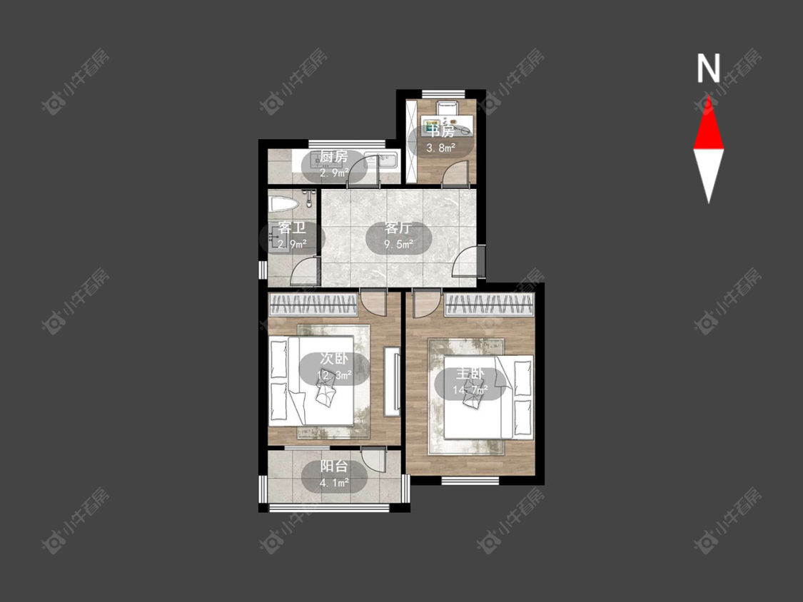 常州北环新村武进小区在售二手房源户型图_小牛看房