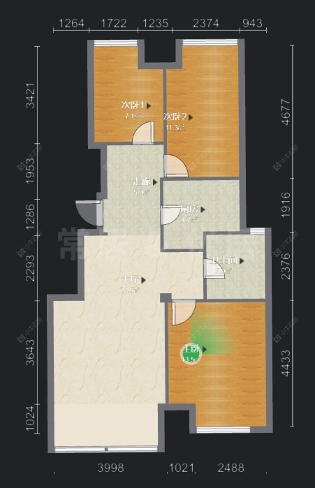 常州新城域一期在售二手房源户型图_小牛看房