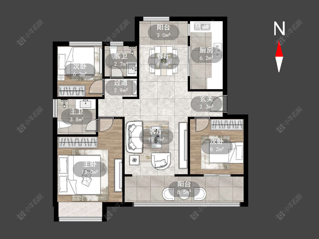 龙运天城房源户型图 常州龙运天城在售二手房源户型图_小牛看房