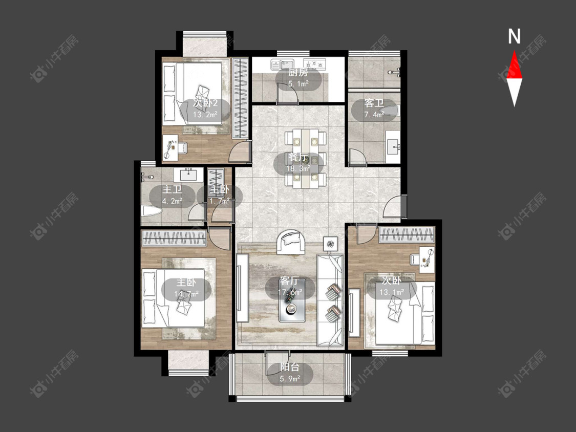 常州陈渡新苑在售二手房源户型图_小牛看房