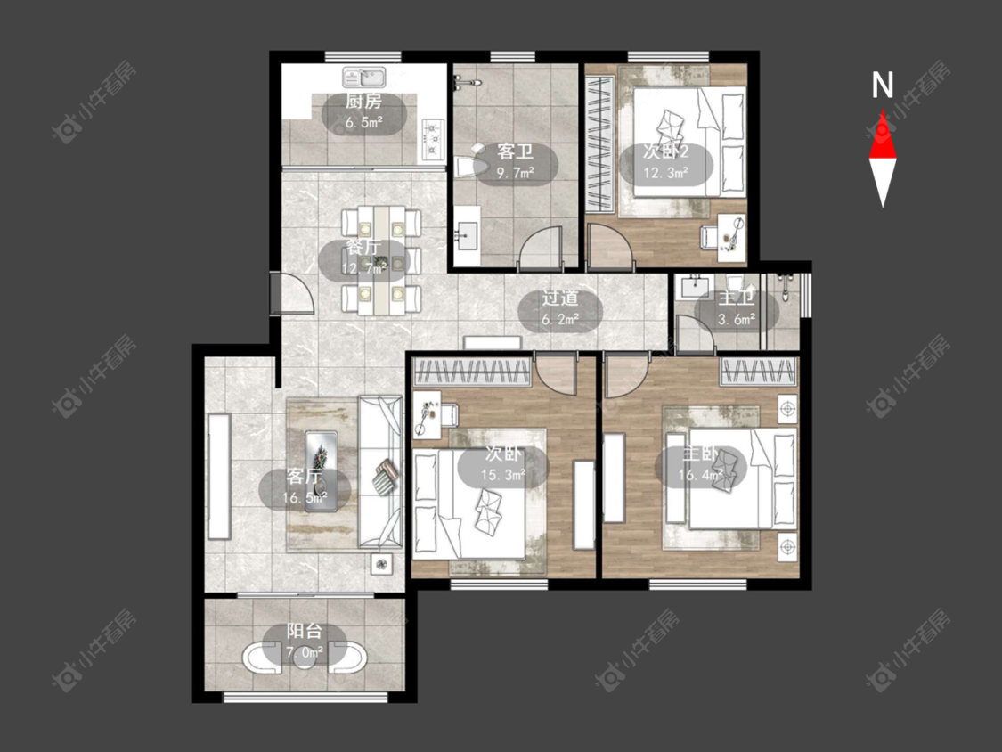 常州空港二村在售二手房源户型图_小牛看房