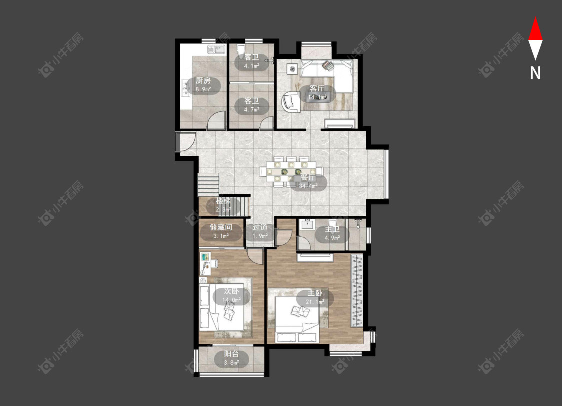 常州江南佳园在售二手房源户型图_小牛看房