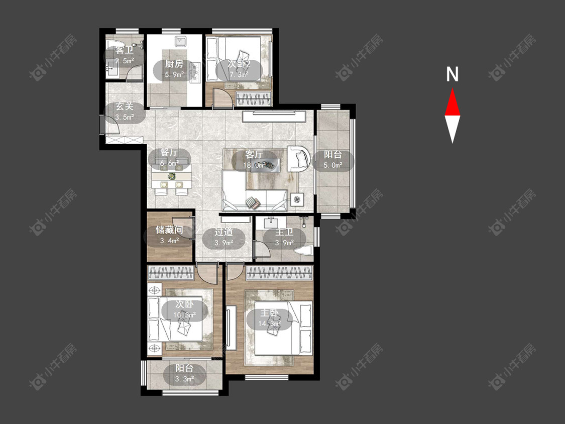 银河湾第一城二期房源户型图 常州银河湾第一城二期在售二手房源户型图_小牛看房