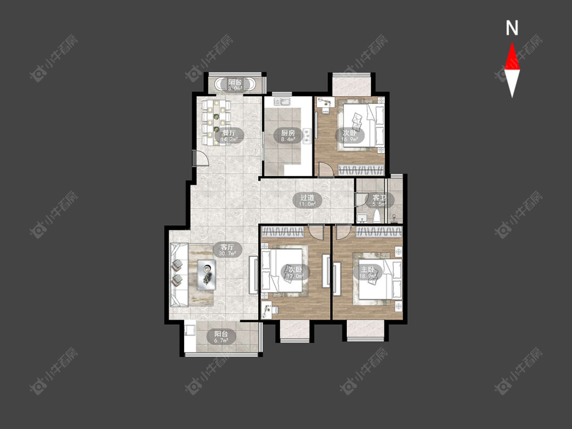 青龙苑北区房源户型图 常州青龙苑北区在售二手房源户型图_小牛看房