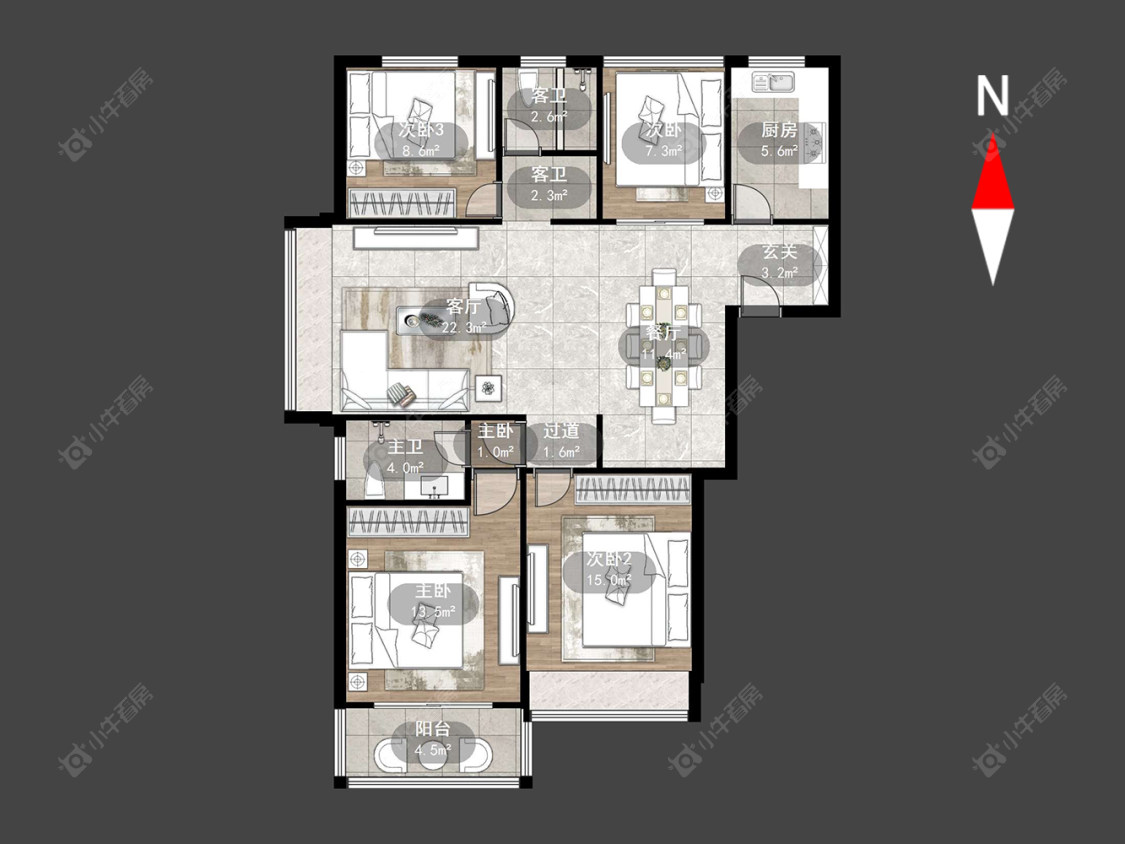 滨江明珠城东区房源户型图 常州滨江明珠城东区在售二手房源户型图_小牛看房