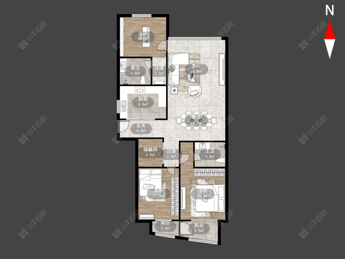 常州金色新城东区在售二手房源户型图_小牛看房