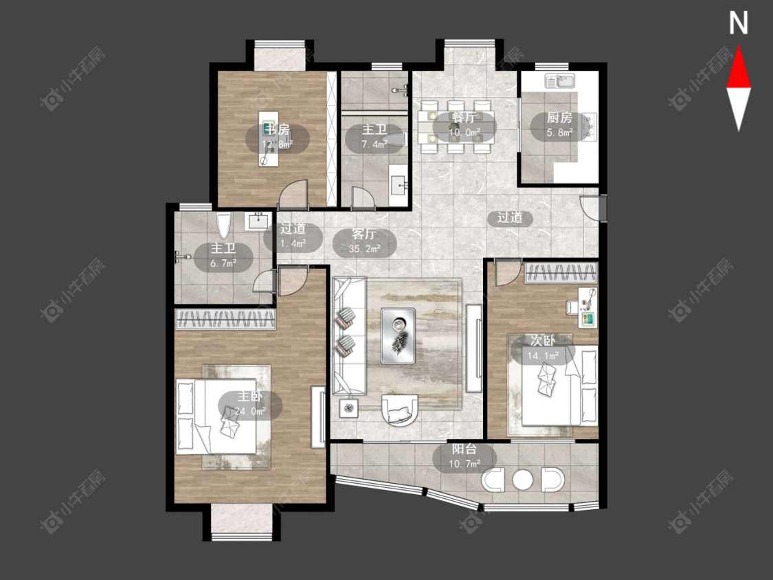 常州天王堂新寓在售二手房源户型图_小牛看房