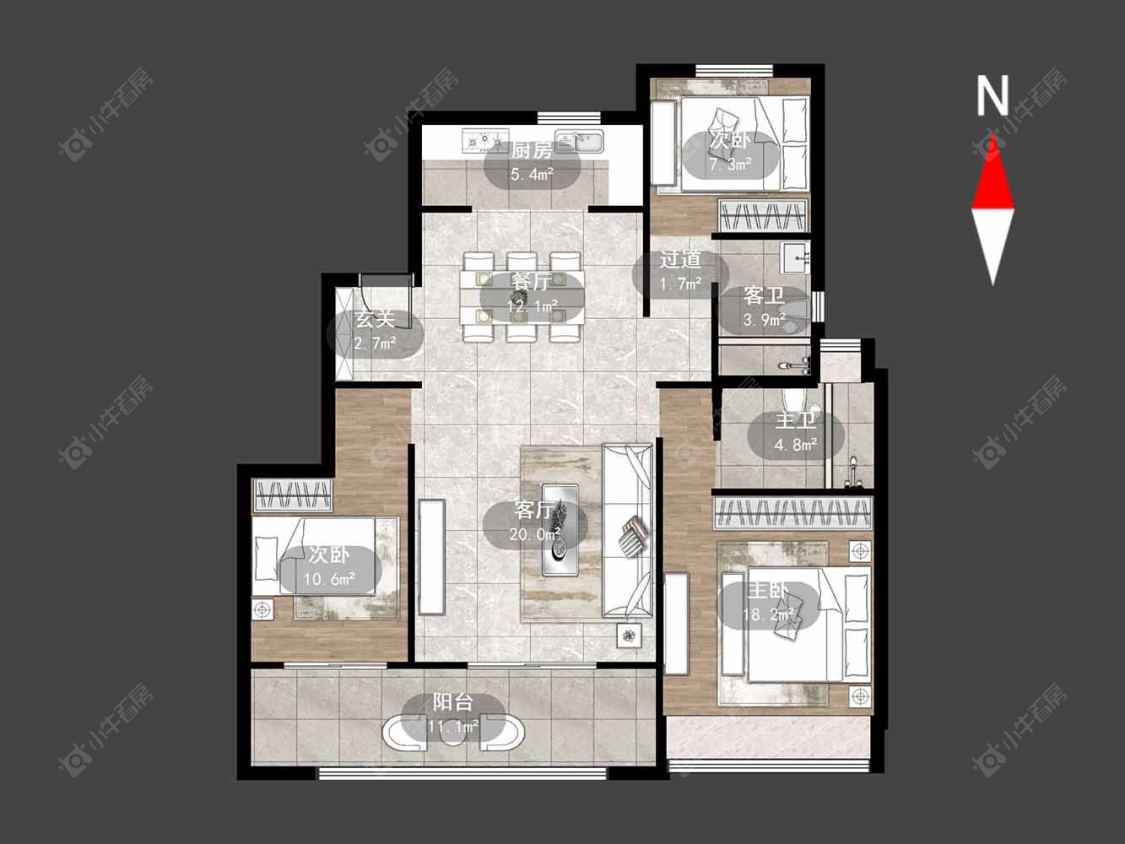 常州美的翰林府在售二手房源户型图_小牛看房