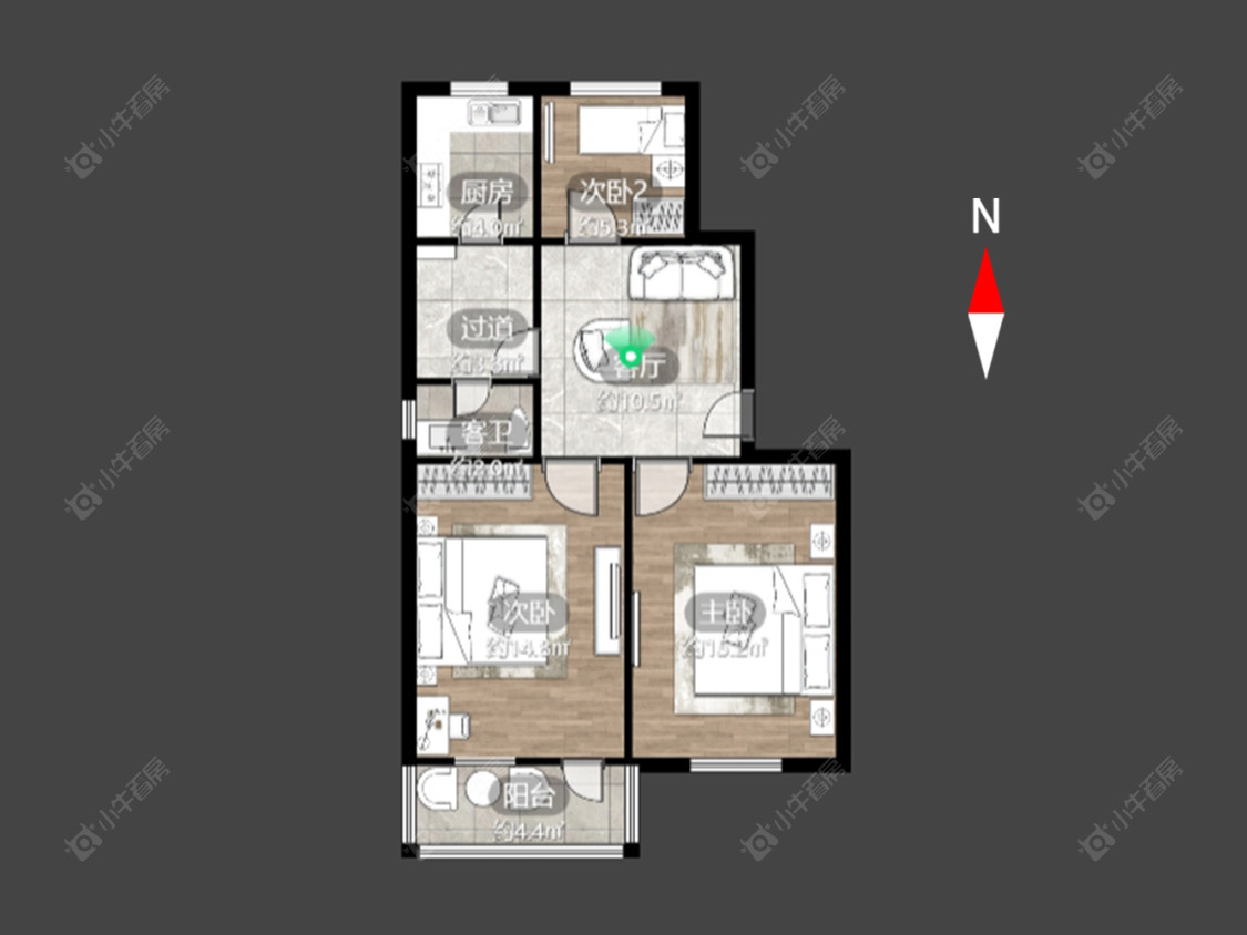 常州建材新村在售二手房源户型图_小牛看房