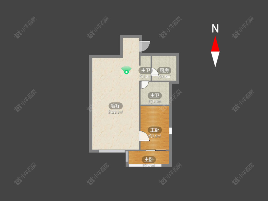 新天地花苑房源户型图 常州新天地花苑在售二手房源户型图_小牛看房