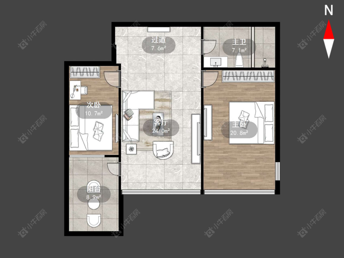 荷花池公寓西区房源户型图 常州荷花池公寓西区在售二手房源户型图_小牛看房
