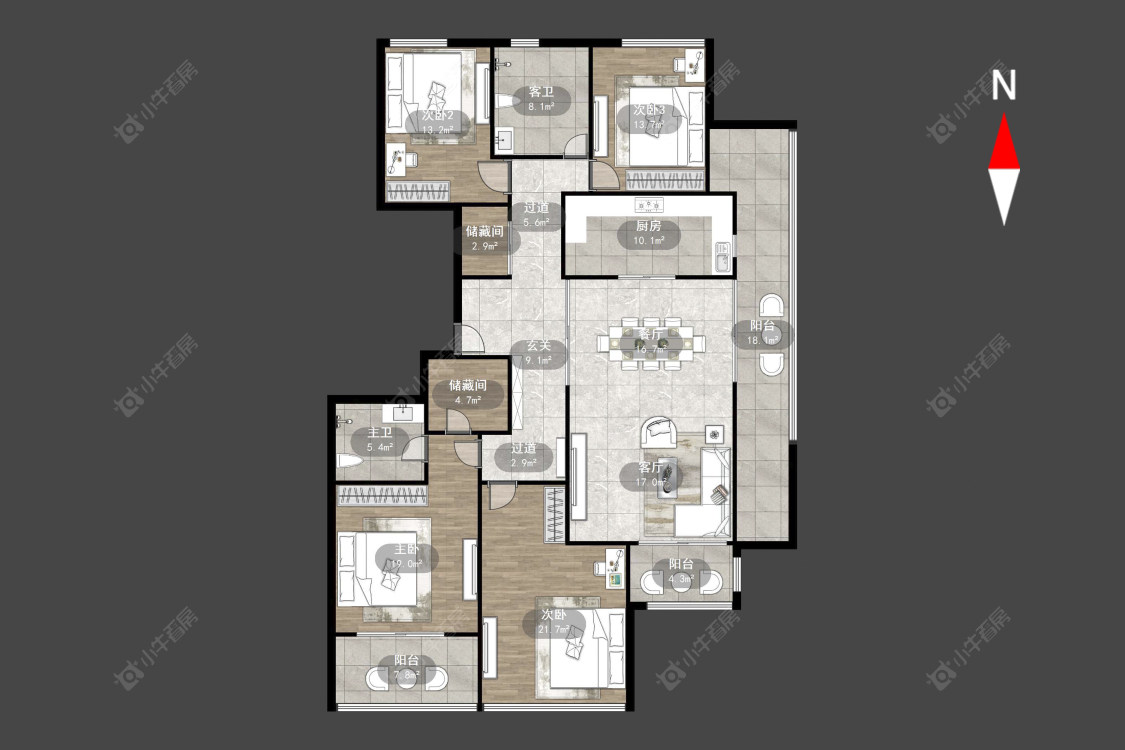 常州玉兰广场一期在售二手房源户型图_小牛看房