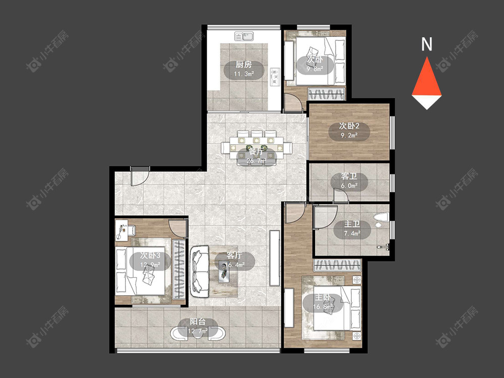 随园金麟府房源户型图 常州随园金麟府在售二手房源户型图_小牛看房