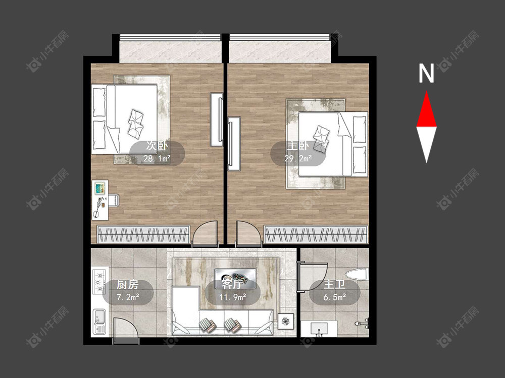 常州爱琴海公寓在售二手房源户型图_小牛看房