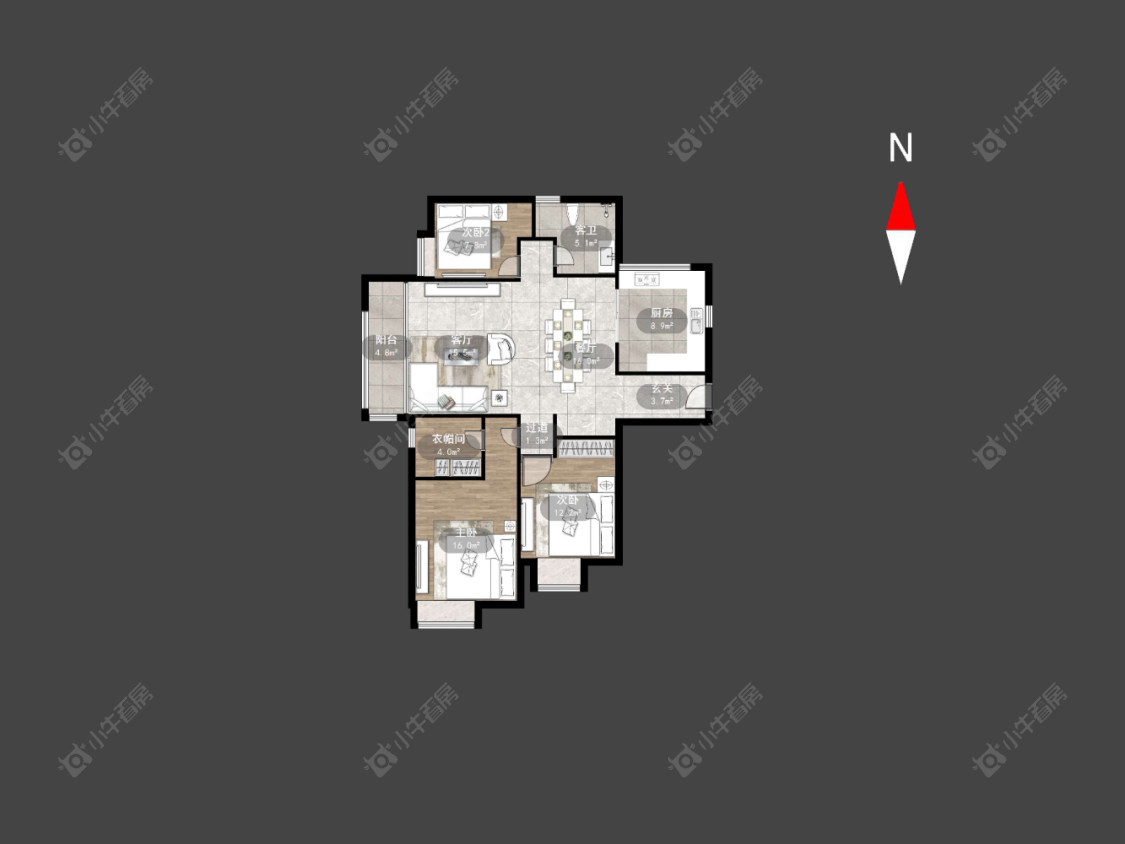 常州天润园在售二手房源户型图_小牛看房