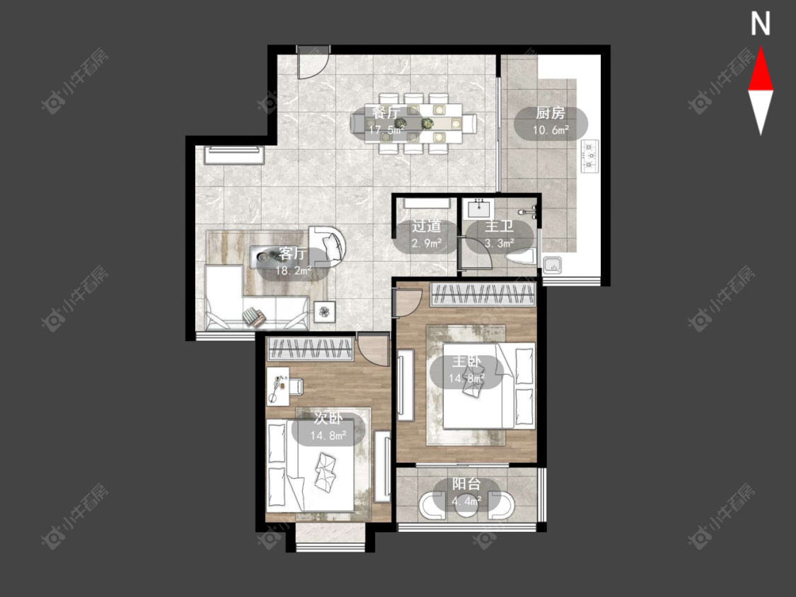 天王堂新寓房源户型图 常州天王堂新寓在售二手房源户型图_小牛看房