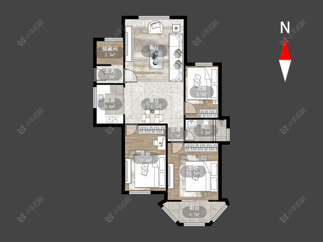 常州怡美花园在售二手房源户型图_小牛看房
