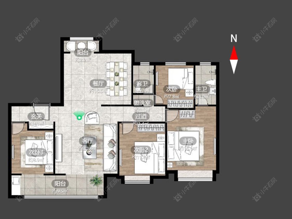 常州金科保利北郡花园在售二手房源户型图_小牛看房