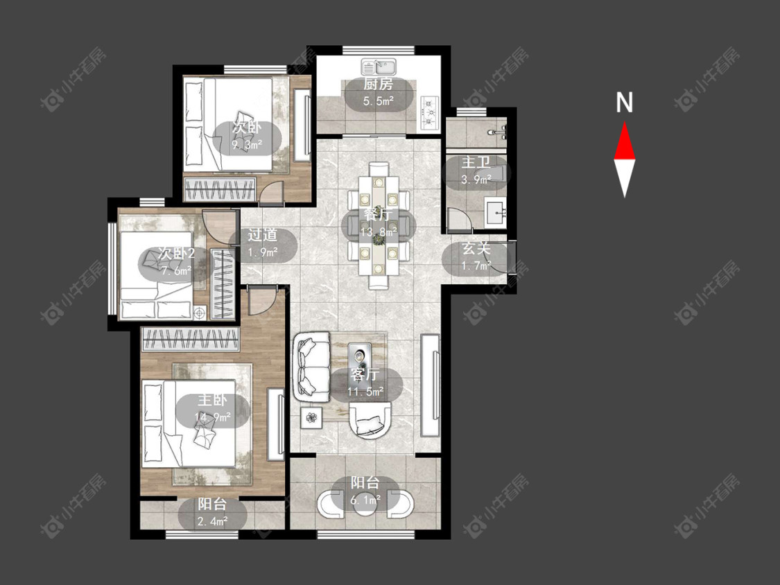 常州嘉禾尚郡在售二手房源户型图_小牛看房