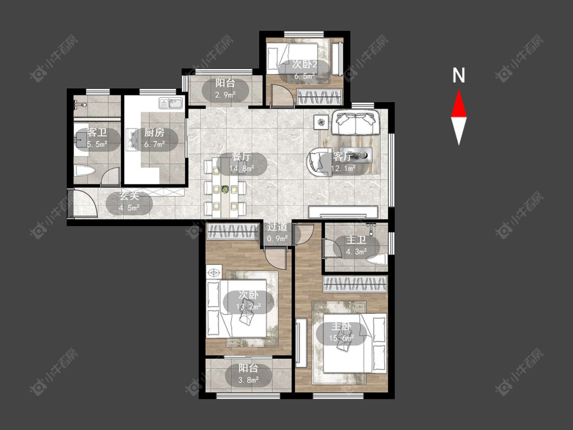 常州天山花园在售二手房源户型图_小牛看房