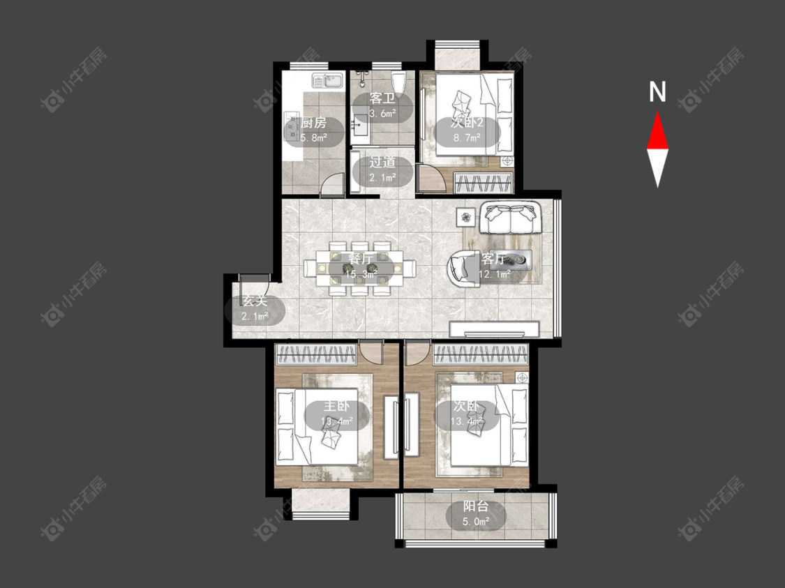 常州聚缘雅居在售二手房源户型图_小牛看房