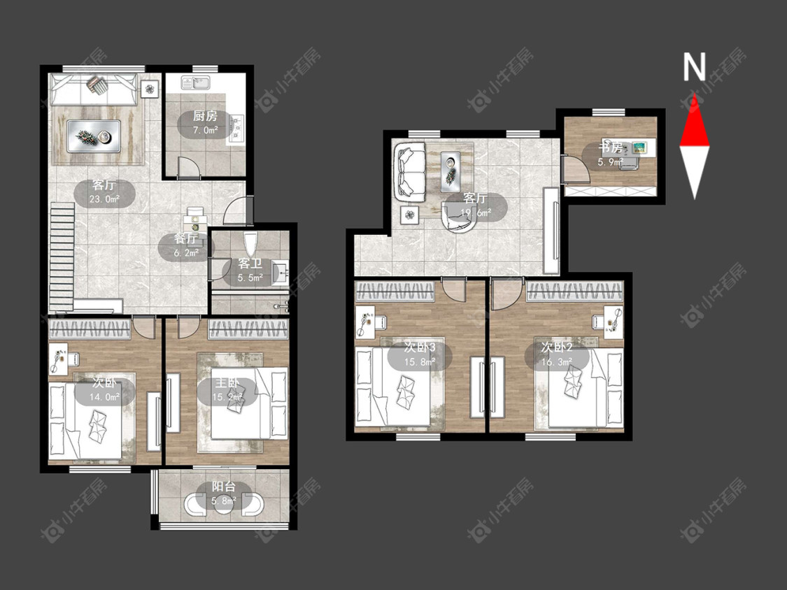 常州工房北区十五区在售二手房源户型图_小牛看房
