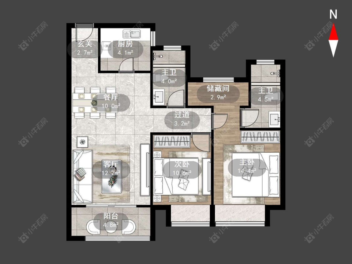 常州龙名仕豪庭在售二手房源户型图_小牛看房