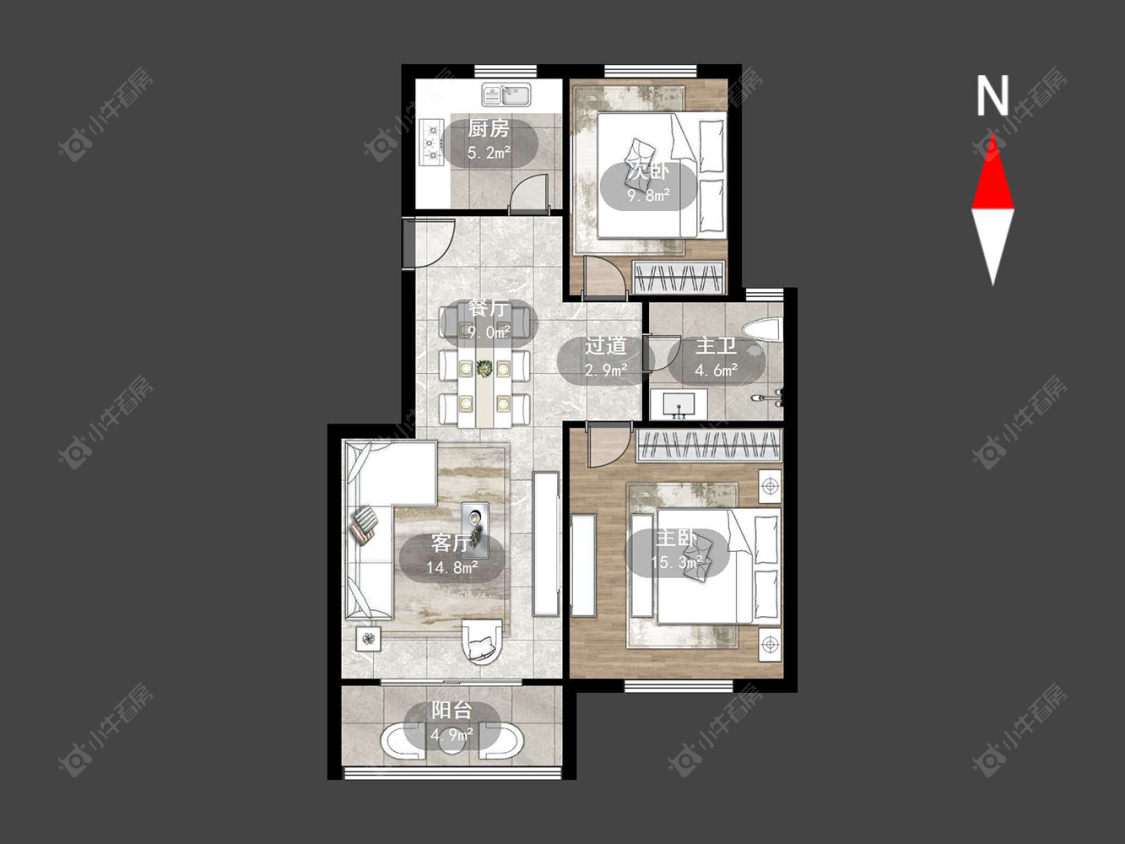瑞安家园房源户型图 常州瑞安家园在售二手房源户型图_小牛看房