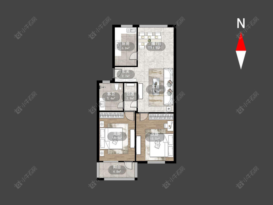 常州翠竹新村北区在售二手房房源户型图_小牛看房