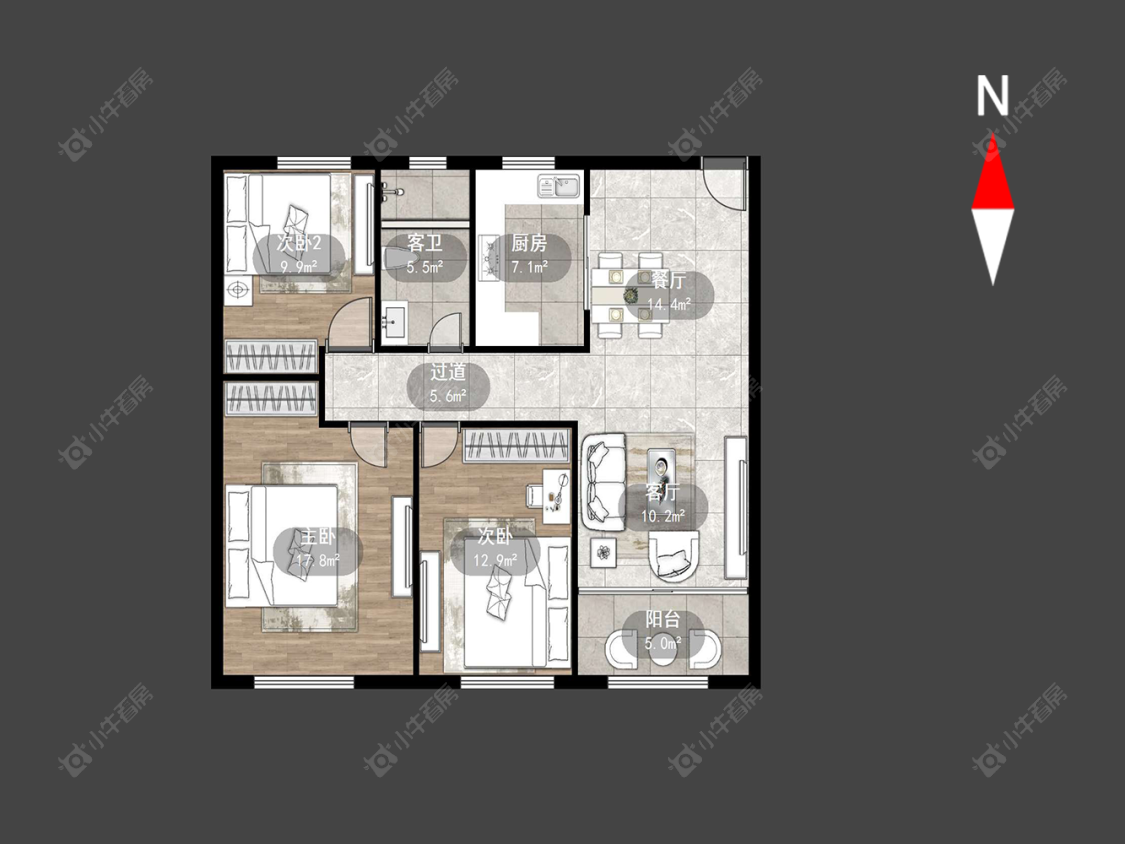 尚枫澜湾房源户型图 常州尚枫澜湾在售二手房源户型图_小牛看房