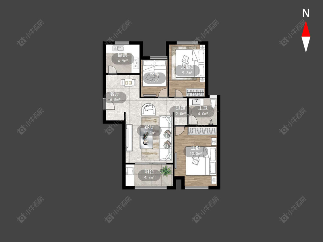 常州新城香悦半岛北区在售二手房房源户型图_小牛看房