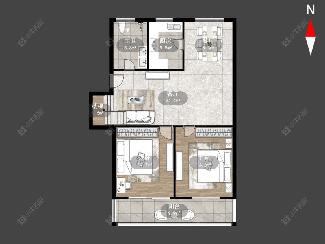 常州邮电公寓在售二手房源户型图_小牛看房