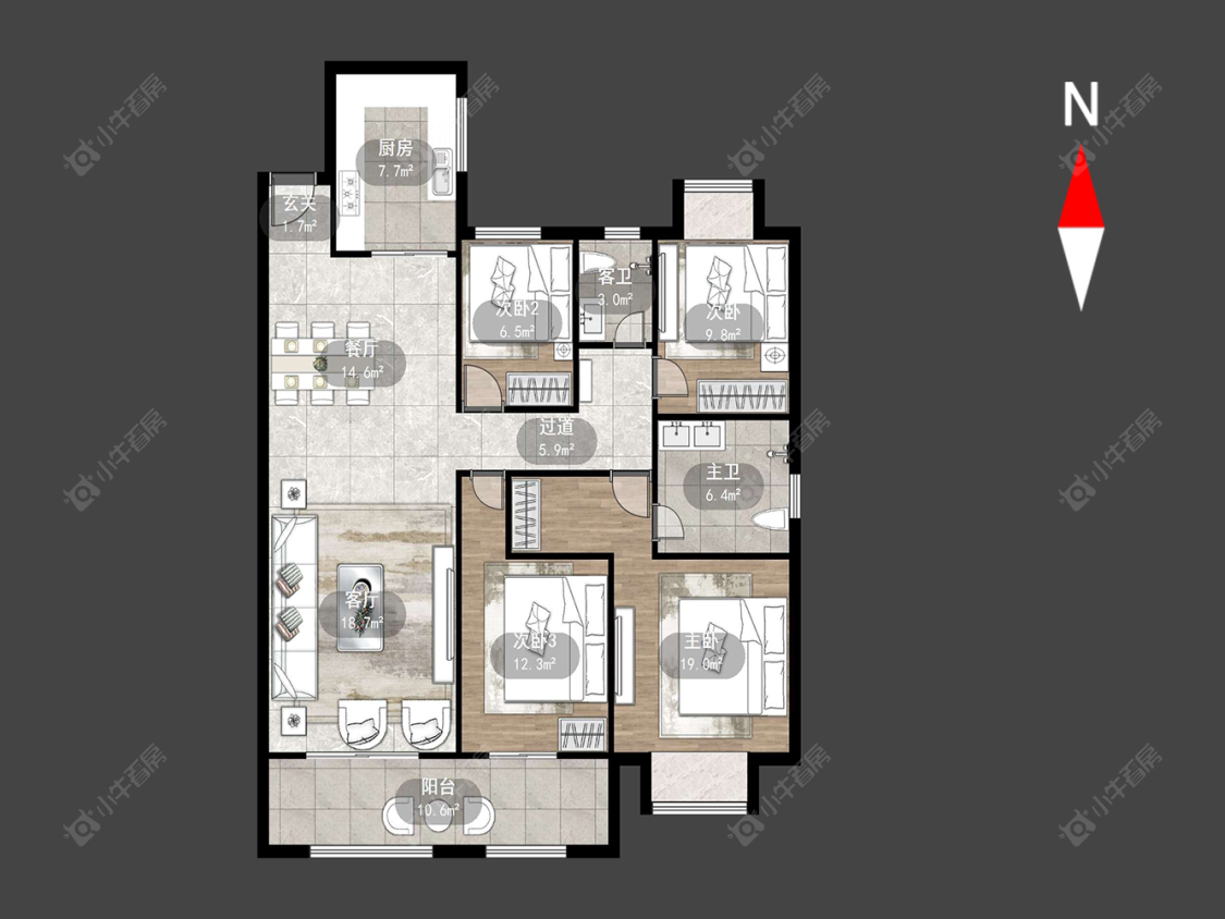 新城樾隽中央房源户型图 常州新城樾隽中央在售二手房源户型图_小牛看房