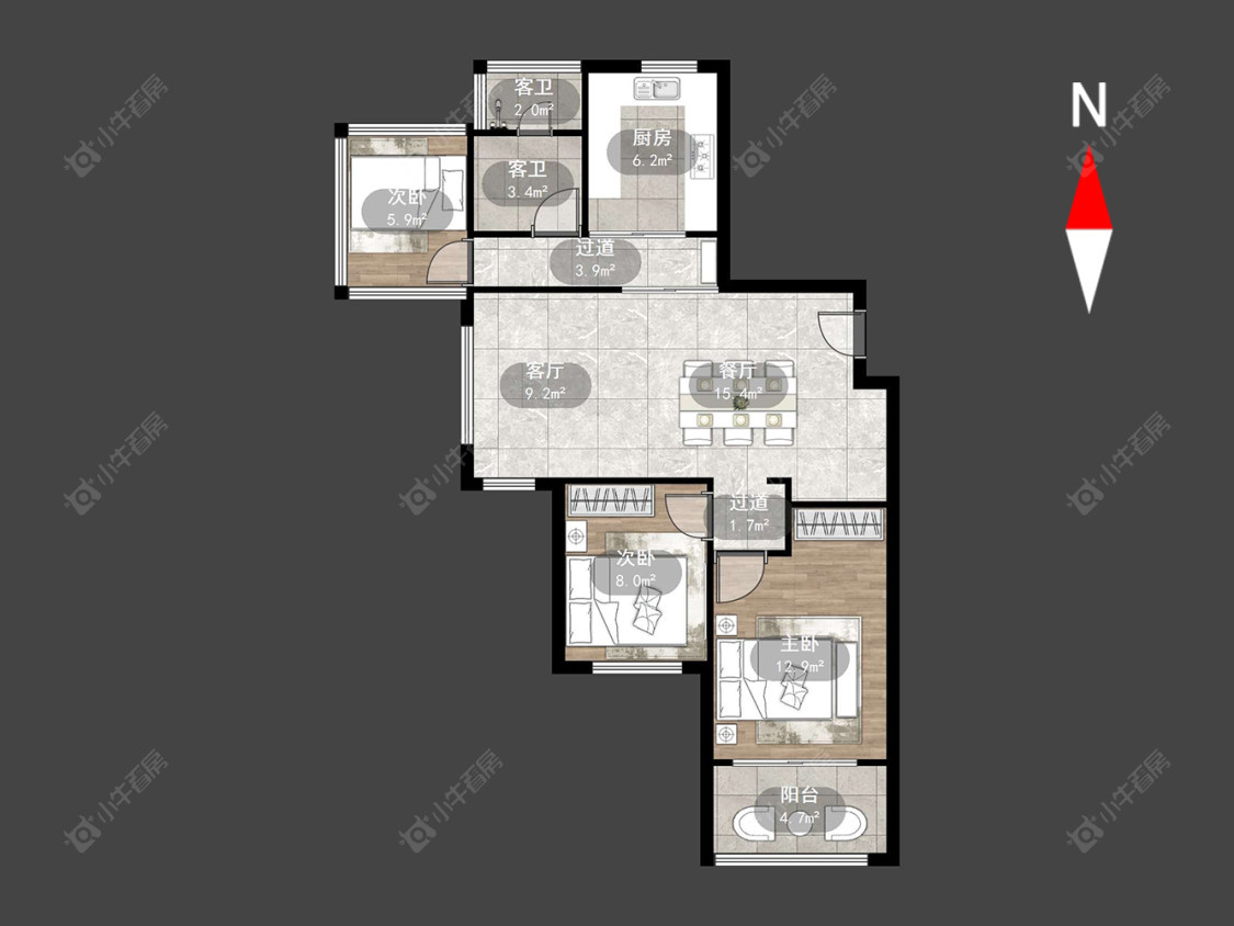 常州泰盈八千里在售二手房源户型图_小牛看房